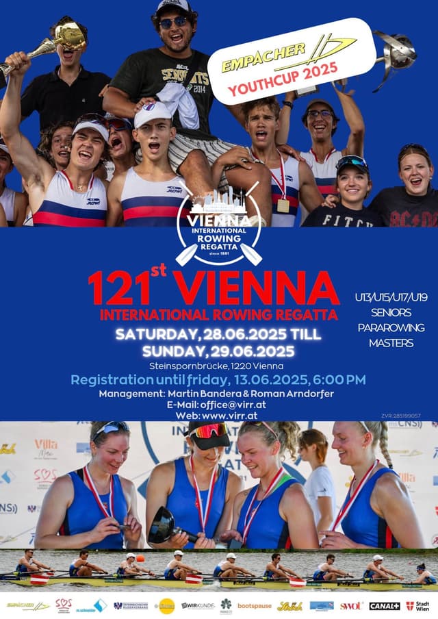 The Vienna International Rowing Regatta is an established international sporting event that takes place annually on the New Danube in Vienna. The regatta is characterized by its attractive race course in calm water conditions and attracts both national and international crews.